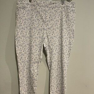 Floral Print Pants Mario Serrani Italy Size XXL